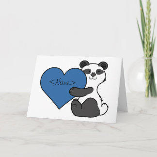 Panda-Bär des Valentines niedlicher Tagesmit Feiertagskarte