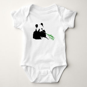 Panda-Bär-Designs auf Babykleidung Baby Strampler