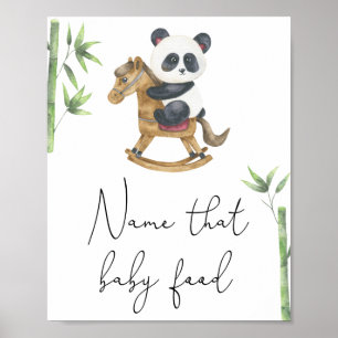 Panda-Bär - Errate das Babynahrung Poster