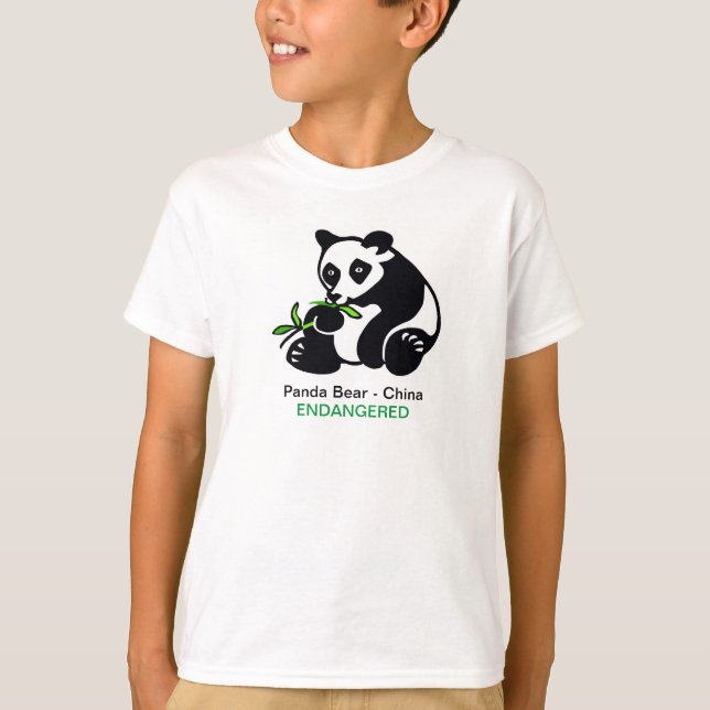 PANDA-Bär - gefährdete Tiergrafik - wild lebende T T-Shirt (Vorderseite)