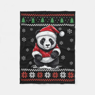 Panda-Bär hässliches Weihnachten Xmas für Erwachse Fleecedecke