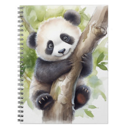 Panda-Bär im Baum Notizblock