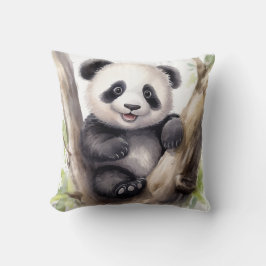Panda Bär in Bamboo Tree Kissen