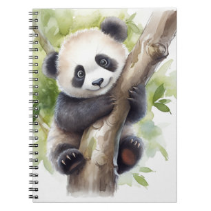 Panda Bär in Bamboo Tree Notizblock