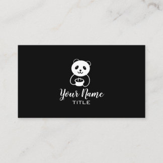 Panda-Bär-Kaffee-Essen Visitenkarte