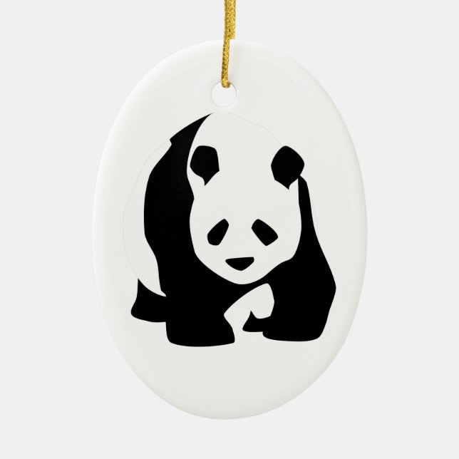 Panda-Bär Keramik Ornament (Vorne)