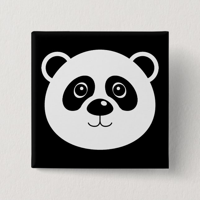 Panda Bär Knopf Abzeichen Anstecker Button (Vorderseite)