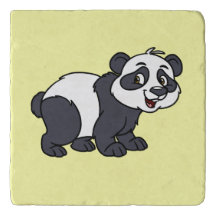 Panda-Bär Marmor Stein Untersetzer
