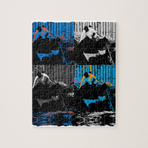 Panda-Bär Mehrbild Moderne Kunst Gestaltung Puzzle