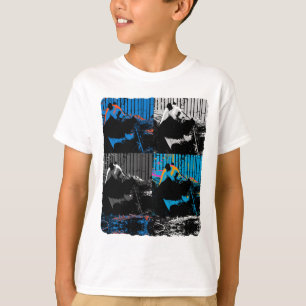 Panda-Bär Mehrbild Moderne Kunst Gestaltung T-Shirt