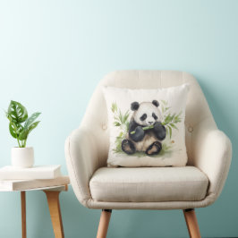 Panda Bär mit Bamboo Kissen