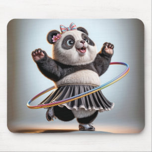Panda Bär mit Hula Hoop Mousepad