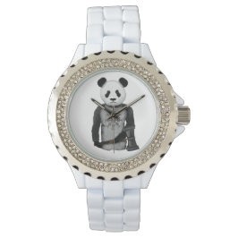Panda Bär mit Viking Hammer Armbanduhr