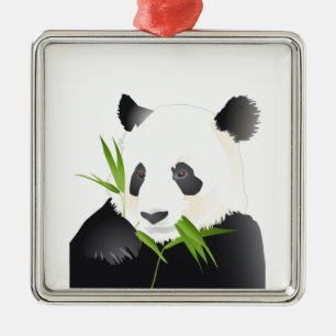 Panda-Bär Ornament Aus Metall