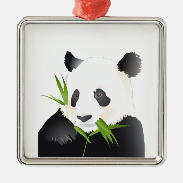 Panda-Bär Ornament Aus Metall (Vorne)