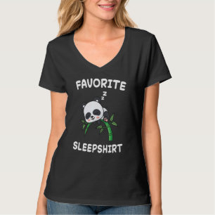 Panda Bär Pandas Nickerchen Schlafend Schlaf Pyjam T-Shirt