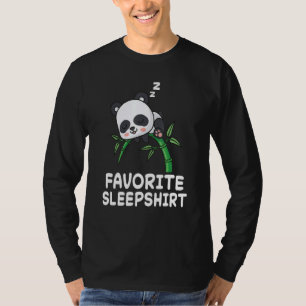 Panda Bär Pandas Nickerchen Schlafend Schlaf Pyjam T-Shirt