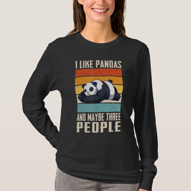 Panda Bär Pandas Tier T-Shirt (Vorderseite)