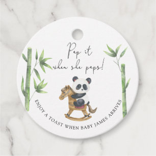 Panda Bär Pop es, wenn sie Baby Shower öffnet  Geschenkanhänger