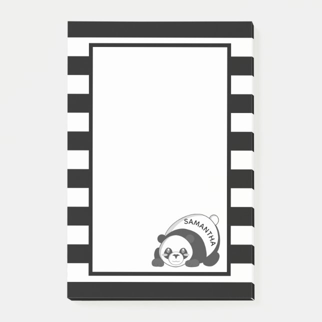 Panda Bär Post-it Klebezettel (Vorderseite)