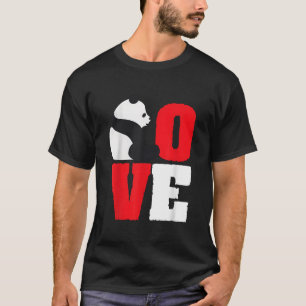 Panda Bär Schwarz-Weiß-Panda Liebe T-Shirt