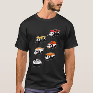 Panda Bär Sushi Sashimi Japanisches Essen T-Shirt