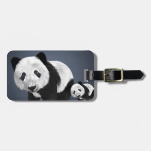Panda Bär süß kuschelig Tier schwarz weiß süß Gepäckanhänger