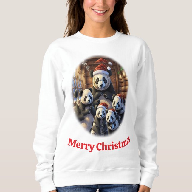 Panda-Bär-T-Shirts Sweatshirt (Vorderseite)