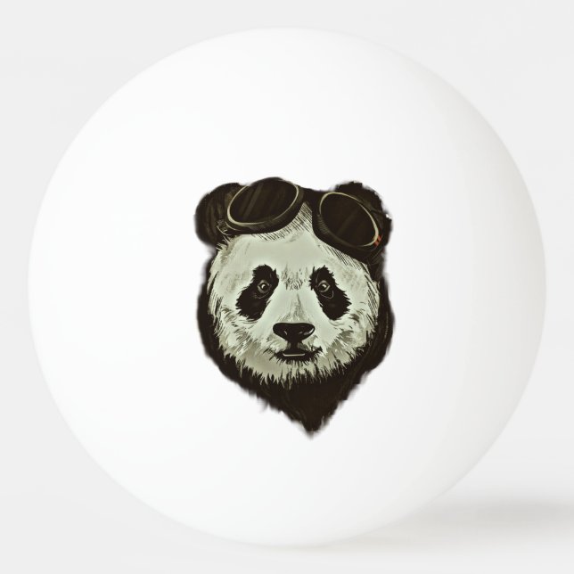 Panda-Bär Tischtennisball (Rückseite)