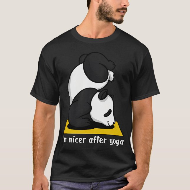 Panda Bär Yoga T-Shirt (Vorderseite)
