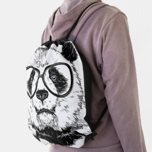 Panda-Bär-Zeichenkette-Backpack Sportbeutel