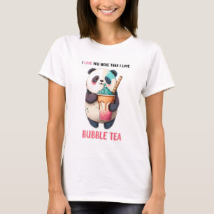 Panda Bären Bubentee Boba Valentines Geburtstag T-Shirt