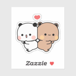 Panda Bären, Bubu und dudu Liebe Aufkleber
