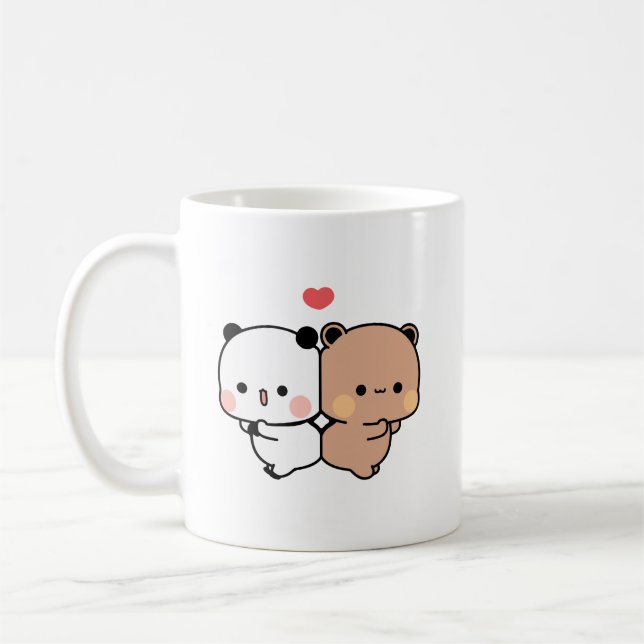 Panda Bären, Bubu und dudu Liebe Kaffeetasse (Links)