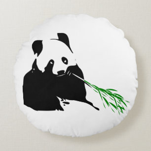 Panda Bären Design. Rundes Kissen