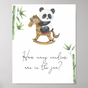 Panda Bären - erraten Sie, wie viele Bonbons es gi Poster