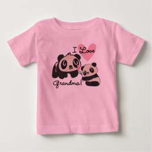 Panda Bären Ich liebe Oma Baby T-shirt