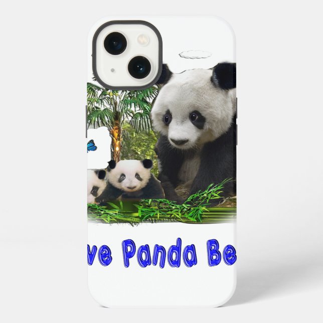 Panda-Bären iPhone Hülle (Rückseite)