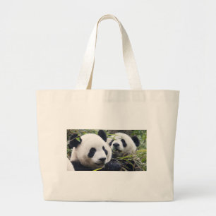 Panda-Bären Jumbo Stoffbeutel