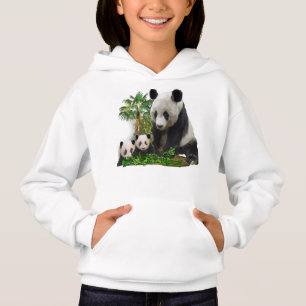 Panda-Bären-Mädchen-T-Shirts Hoodie