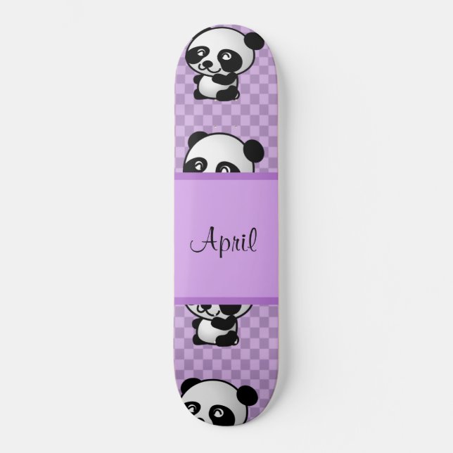 Panda-Bären Skateboard (Vorderseite)