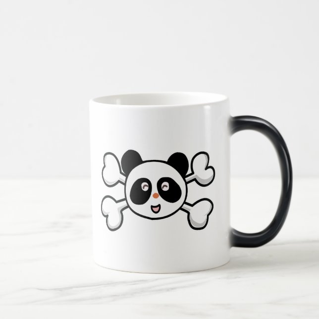 Panda Bären Skull und Crossbones Verwandlungstasse (Rechts)