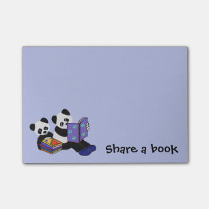 Panda-Bären Storytime Post-it Klebezettel