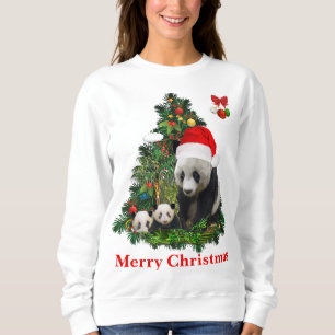 Panda Bären Weihnachten Sweatshirt