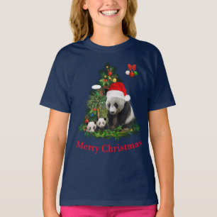 Panda Bären Weihnachts-T - Shirt