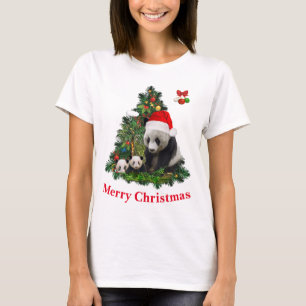 Panda Bären Weihnachts-T - Shirt