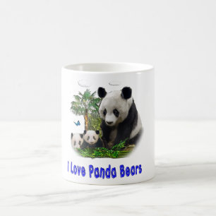 Panda-Bären Zwei-Ton-Kaffeetasse Verwandlungstasse