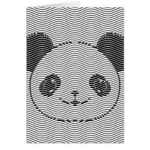 Panda Bärengesicht auf Wellenmuster