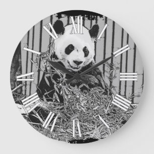 Panda-Bärenjunges Große Wanduhr