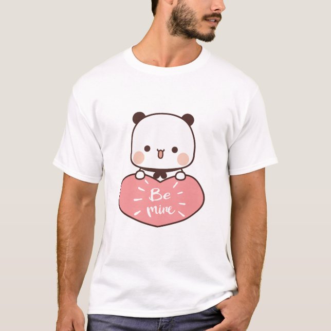 Panda Bärenpaar, Niedliche Blase und dudu gehören  T-Shirt (Vorderseite)